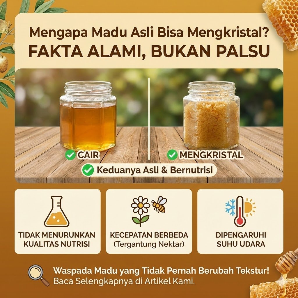 Ciri Madu Asli - Madu Asli bisa mengkristal