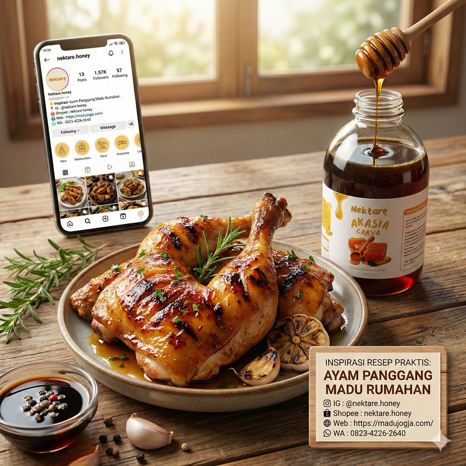 Resep Makanan dengan Madu - Ayam Panggang Madu