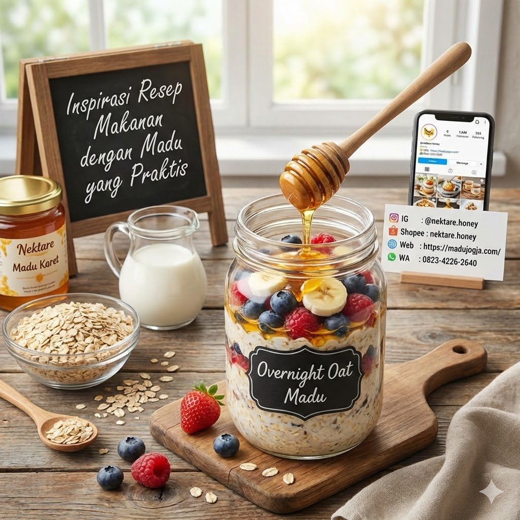 Resep Makanan dengan Madu - Overnight Oat Madu untuk Sarapan Sehat