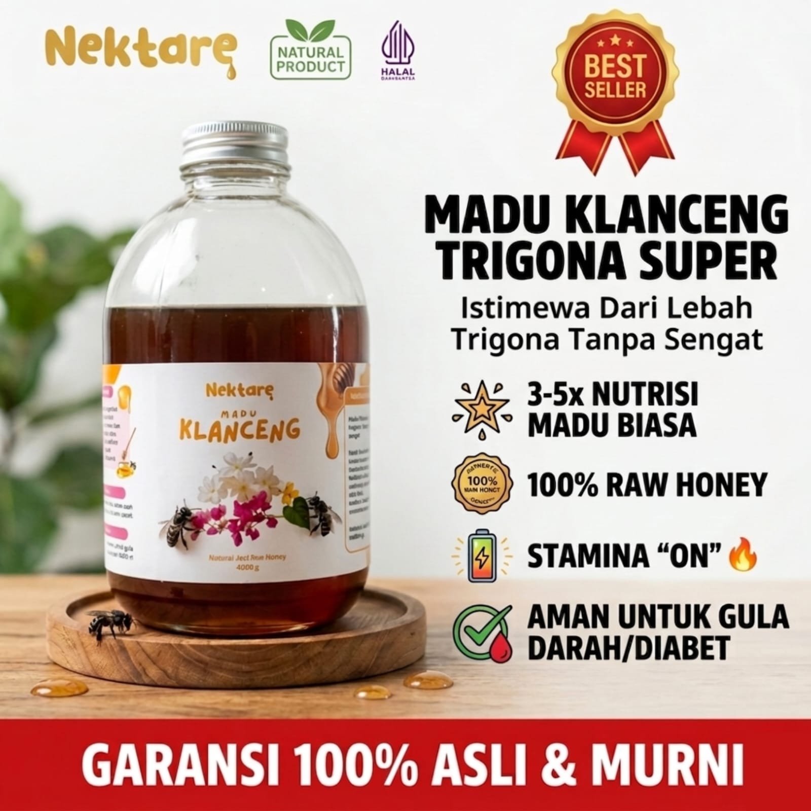 Madu Klanceng Asli Nektare