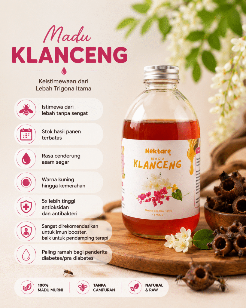 Botol Madu Klanceng NEKTARE Honey dari lebah Trigona itama | Madujogja.com