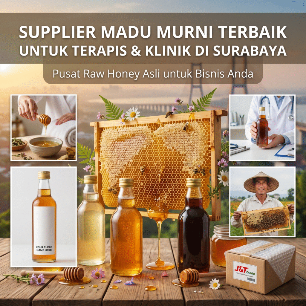 Supplier Madu murni pengiriman aman ke Surabaya untuk kebutuhan klinik dan terapis.